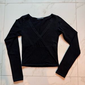 Brandy Melville Black Long Sleeve  Top - One Size